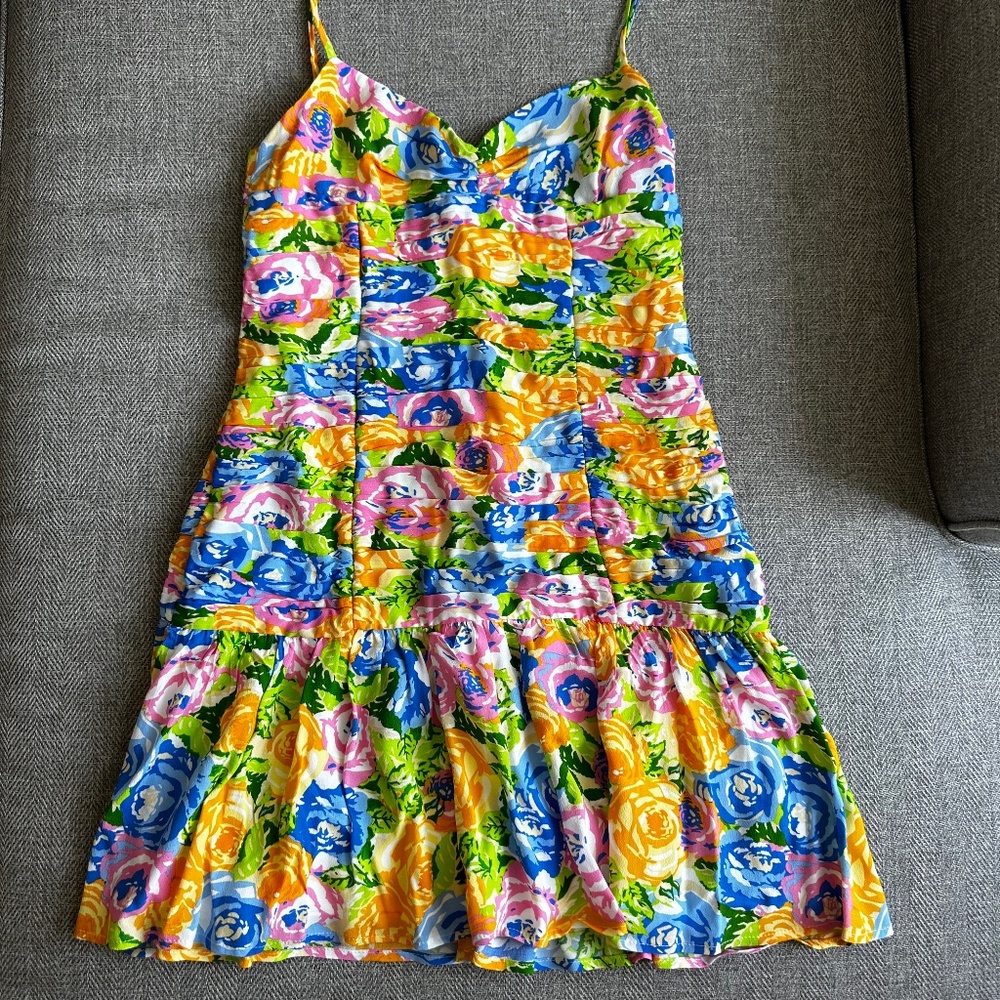 Zara Floral Printed Dress with Draping